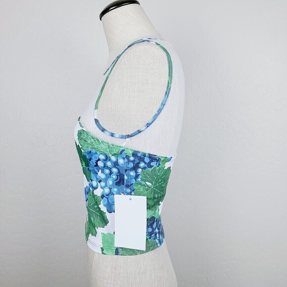 NEW Kortni Jeane Sweetheart Swim Tankini Top S‎ Whie Purple Green Grapes … - Picture 3 of 6